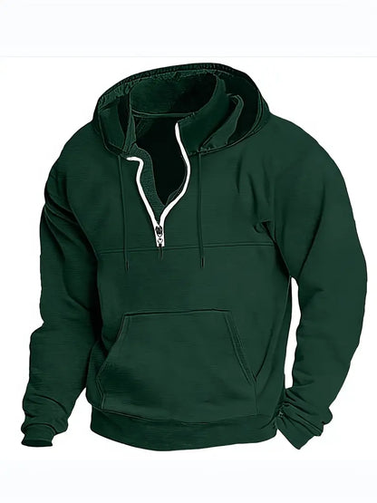 Pull homme décontracté à quart de zip