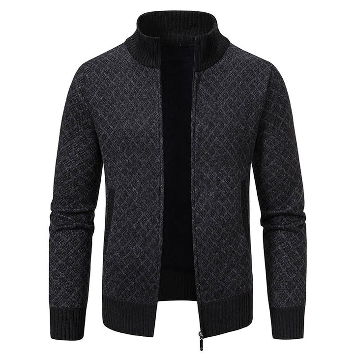 Veste à carreaux pour homme col haut moderne