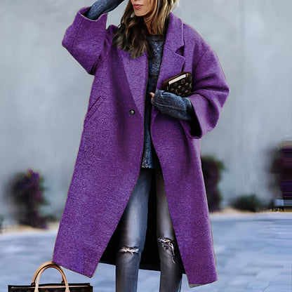Manteau féminin élégant, classique et ample