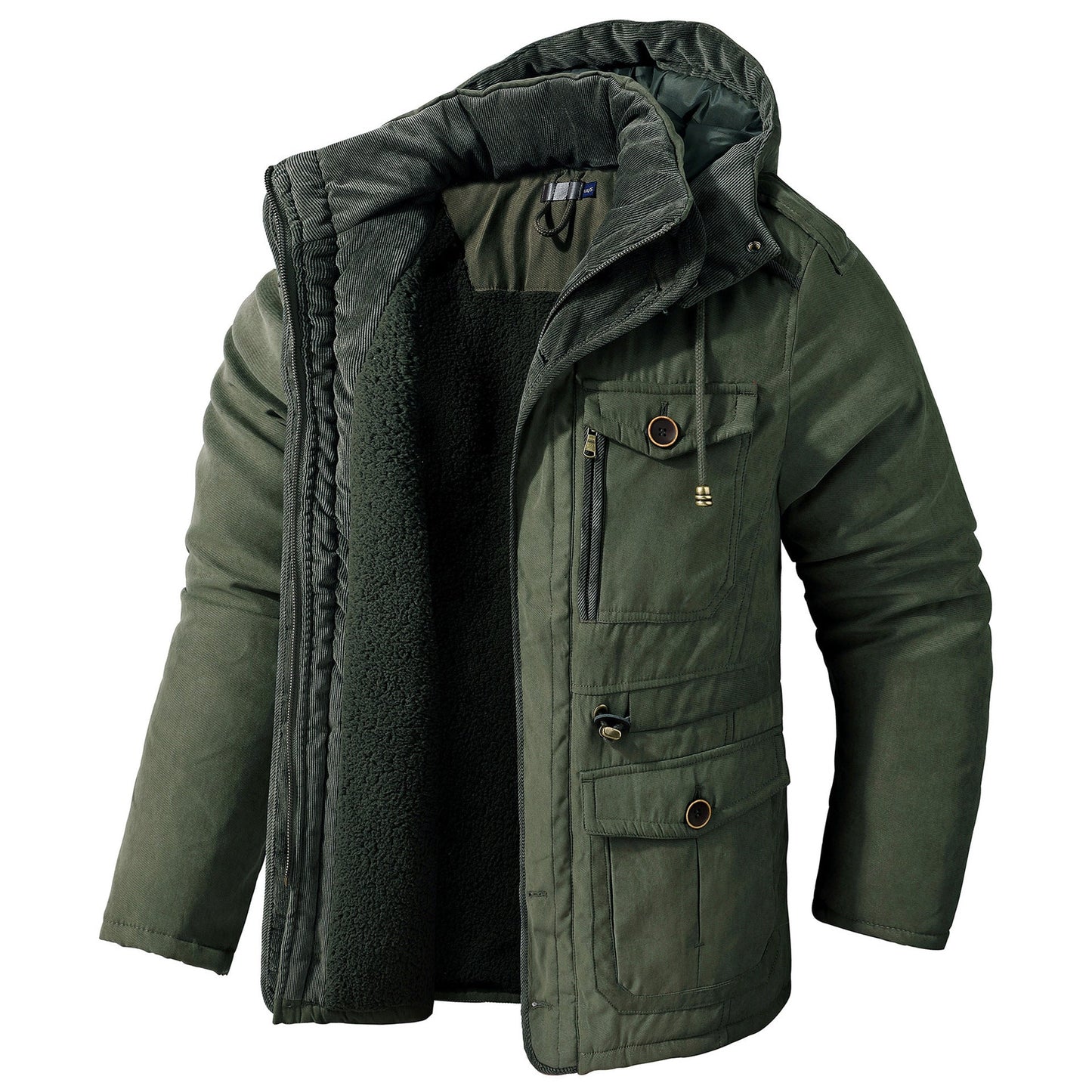 Parka d'hiver à capuche chaud pour homme