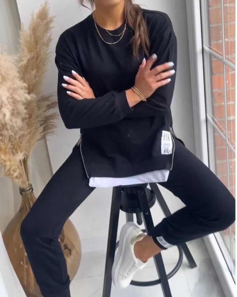 Ensemble deux pièces tendance pull et pantalon