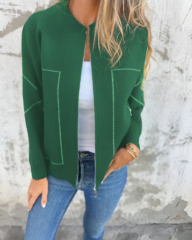 Blouson aviateur femme sportif zippé