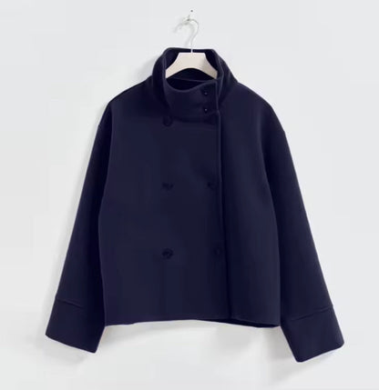 Manteau élégant asymétrique col moderne