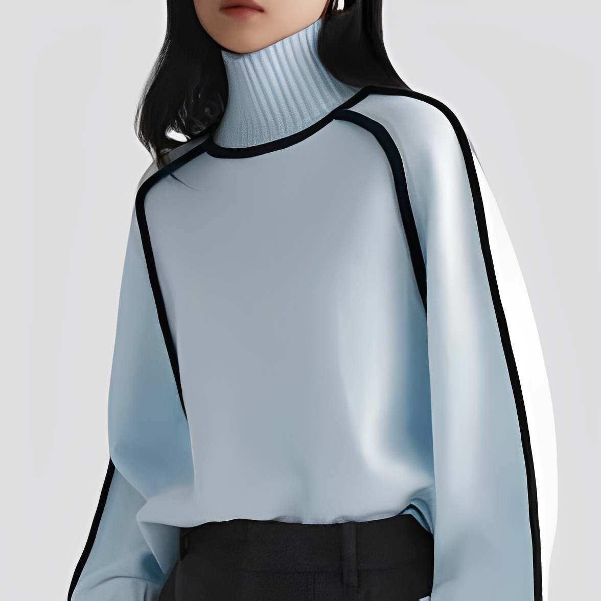 Col roulé élégant pour femme, style décontracté