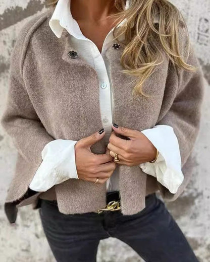 Veste élégante en laine pour femme, design de luxe