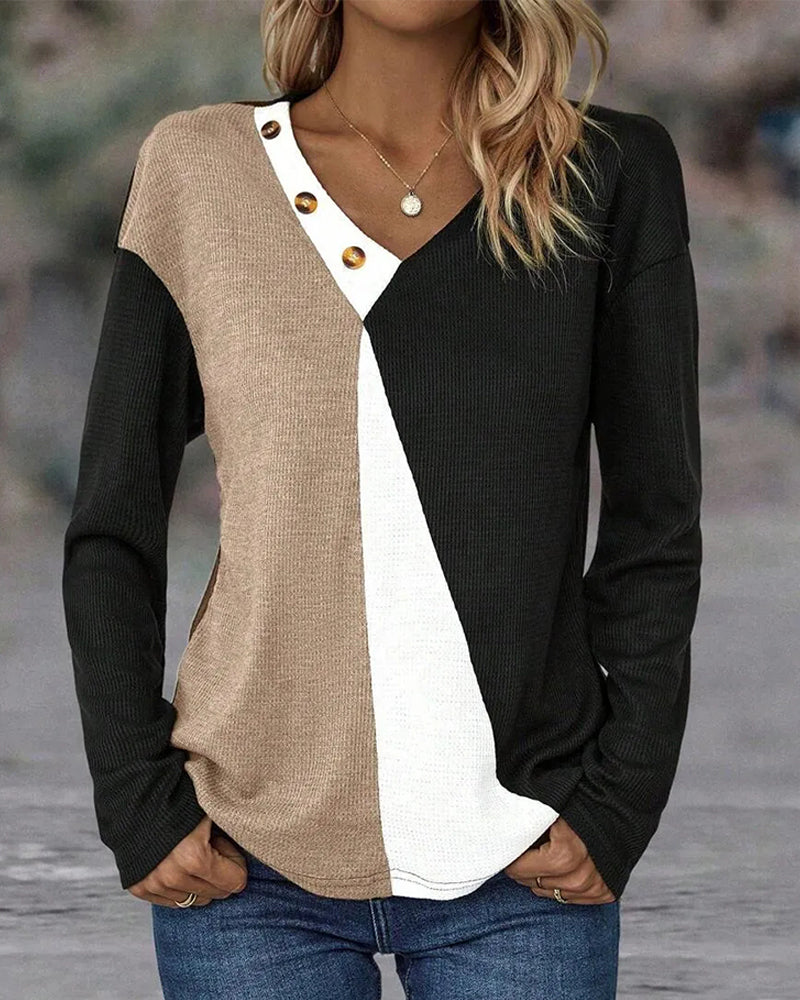 Robe élégante décolleté en V moderne