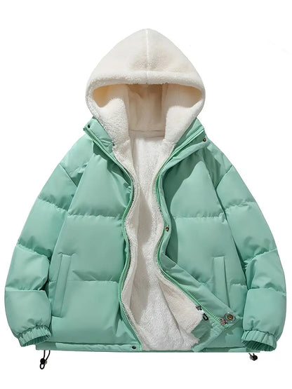 Veste d'hiver élégante Polaire Capuche Chaude