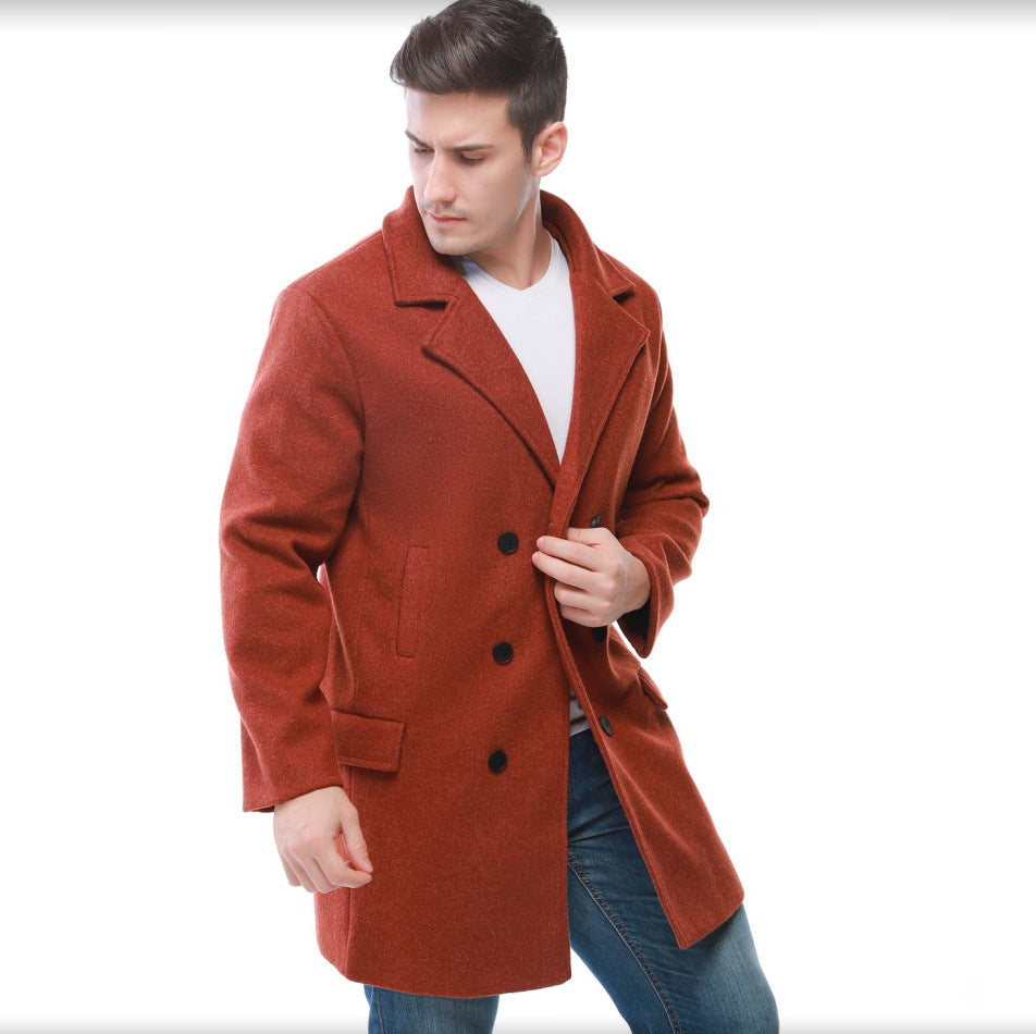 Manteau de laine pour homme, élégant, style moderne