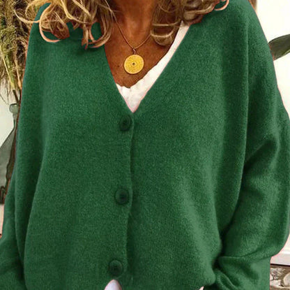 Cardigan Femme Col V Moderne Boutons