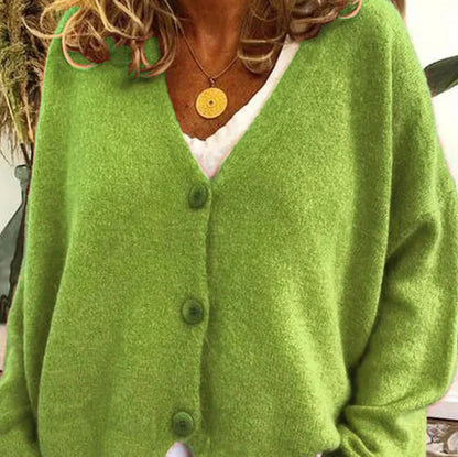 Cardigan Femme Col V Moderne Boutons