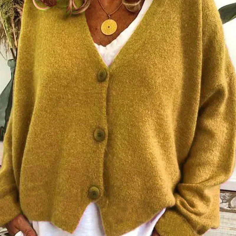 Cardigan Femme Col V Moderne Boutons