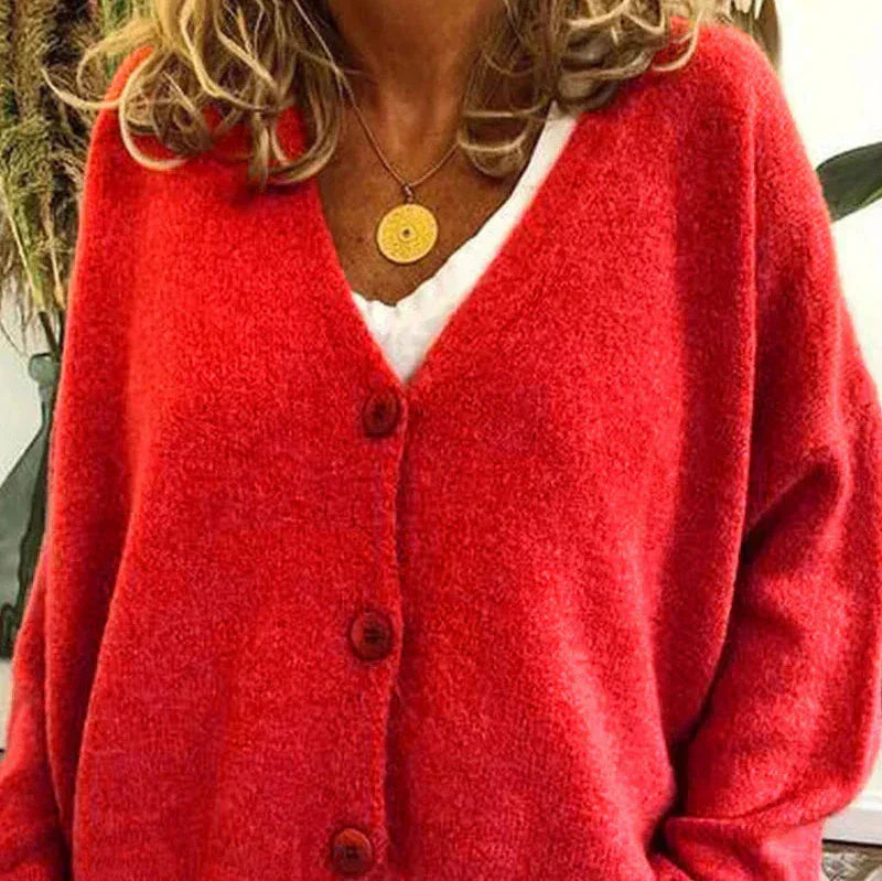 Cardigan Femme Col V Moderne Boutons