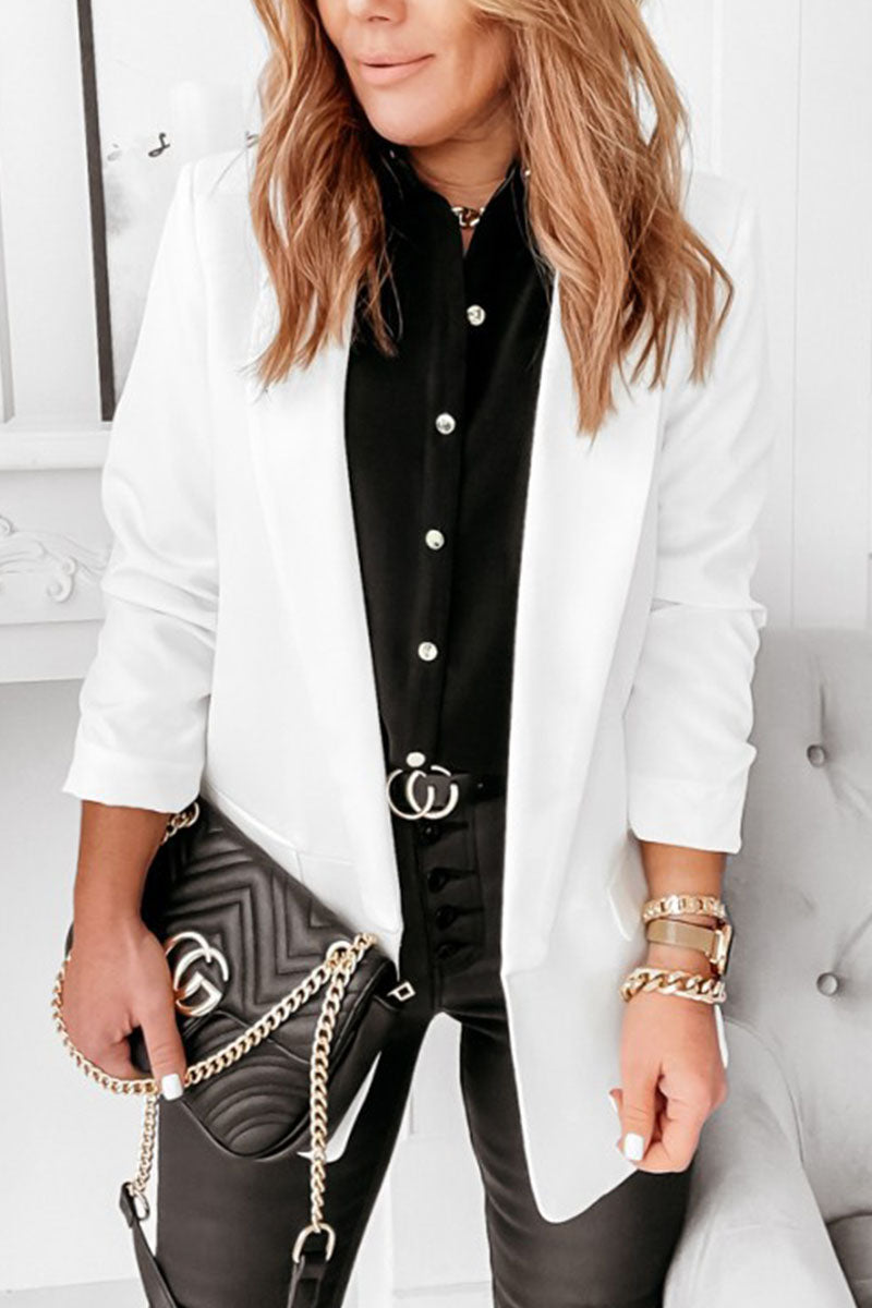 Blazer femme col châle élégant
