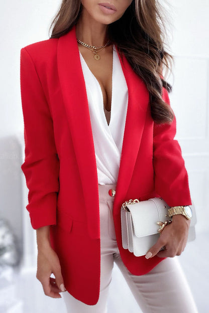 Blazer femme col châle élégant