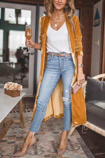 Veste kimono femme stylée en daim