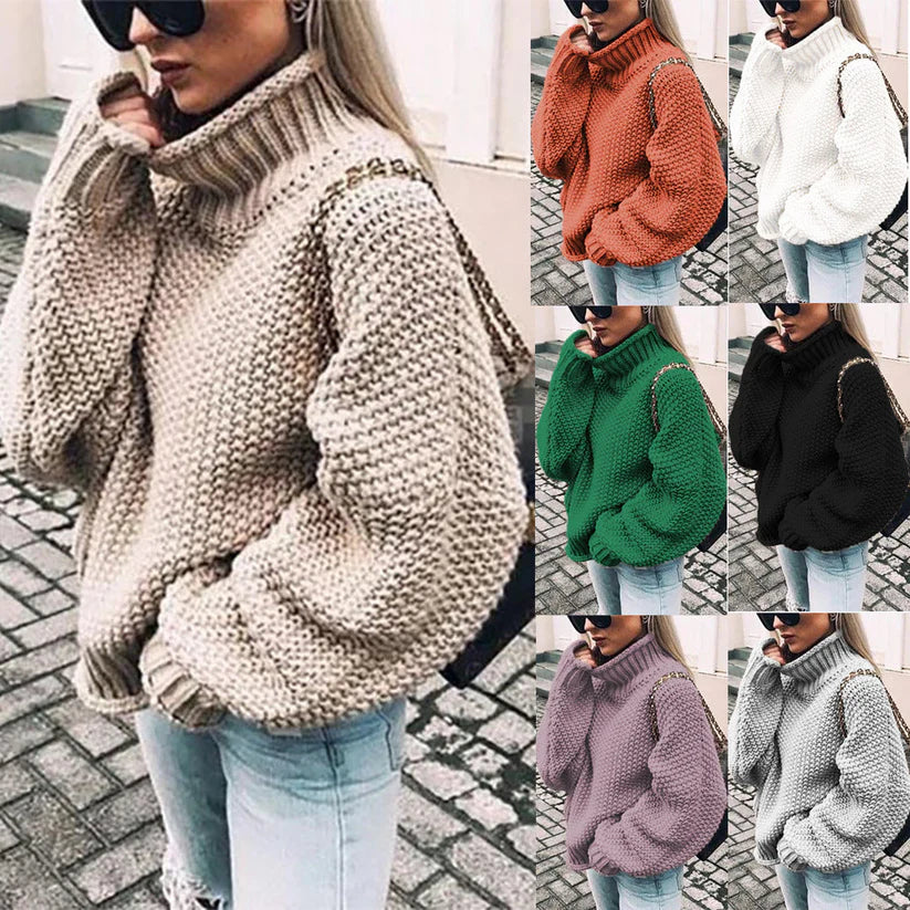 Dicke Rollkragen Sweater Damen Großgrößen - IdealeKleiden