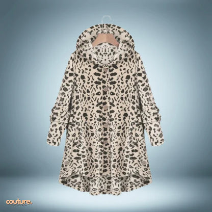 Veste teddy douillette à boutons et capuche