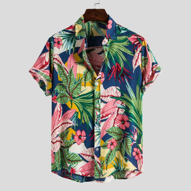 Chemise homme motif floral estival