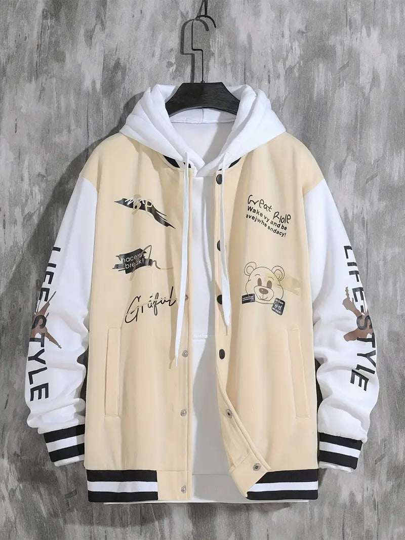 Blouson de baseball décontracté pour homme Sportif Décontracté