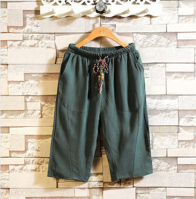 Pantalon en lin homme Confortable Élastique Loisirs
