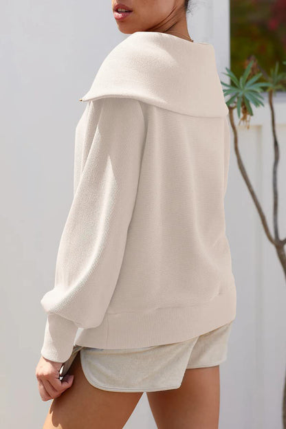 Elegante Damenpullover Umlegekragen Modern - IdealeKleiden