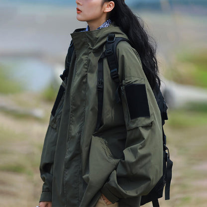 Veste d'extérieur imperméable Coupe-vent Noir