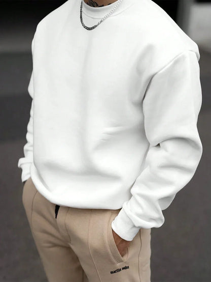 Sweat-shirt ras-du-cou confortable pour homme