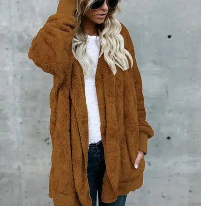 Veste polaire douillette style Teddy chaude