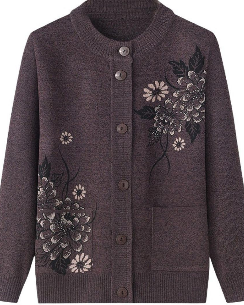 Gilet femme à motif floral
