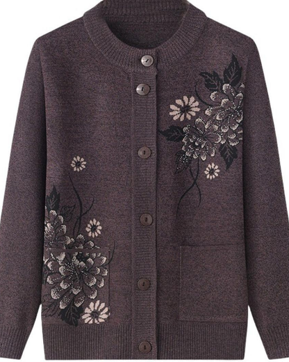 Gilet femme à motif floral