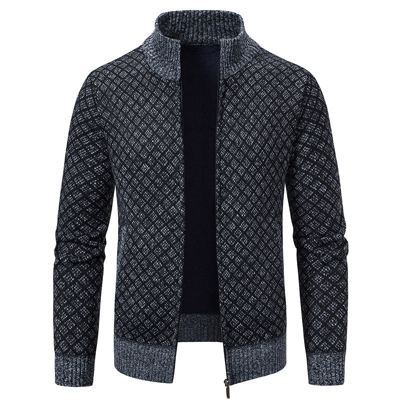 Veste à carreaux pour homme col haut moderne