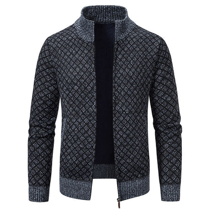 Veste à carreaux pour homme col haut moderne