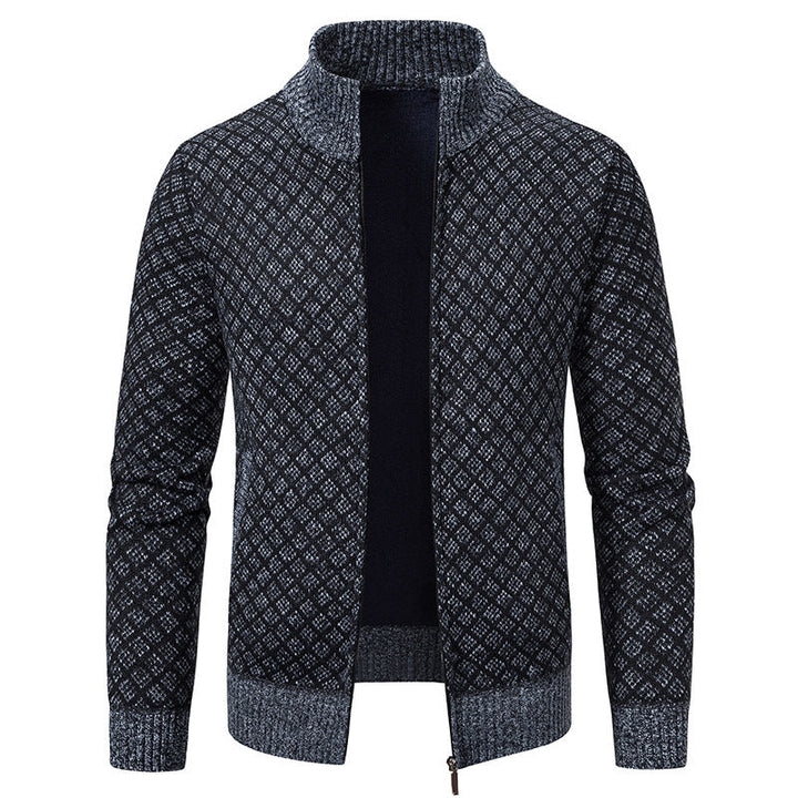 Veste à carreaux pour homme col haut moderne