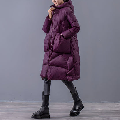 Manteau à capuche Femme Grandes poches Confortable