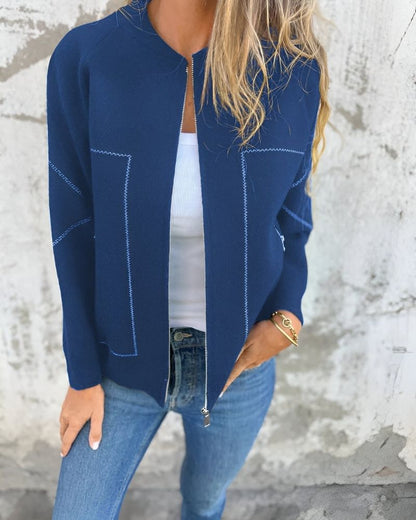Blouson aviateur femme sportif zippé