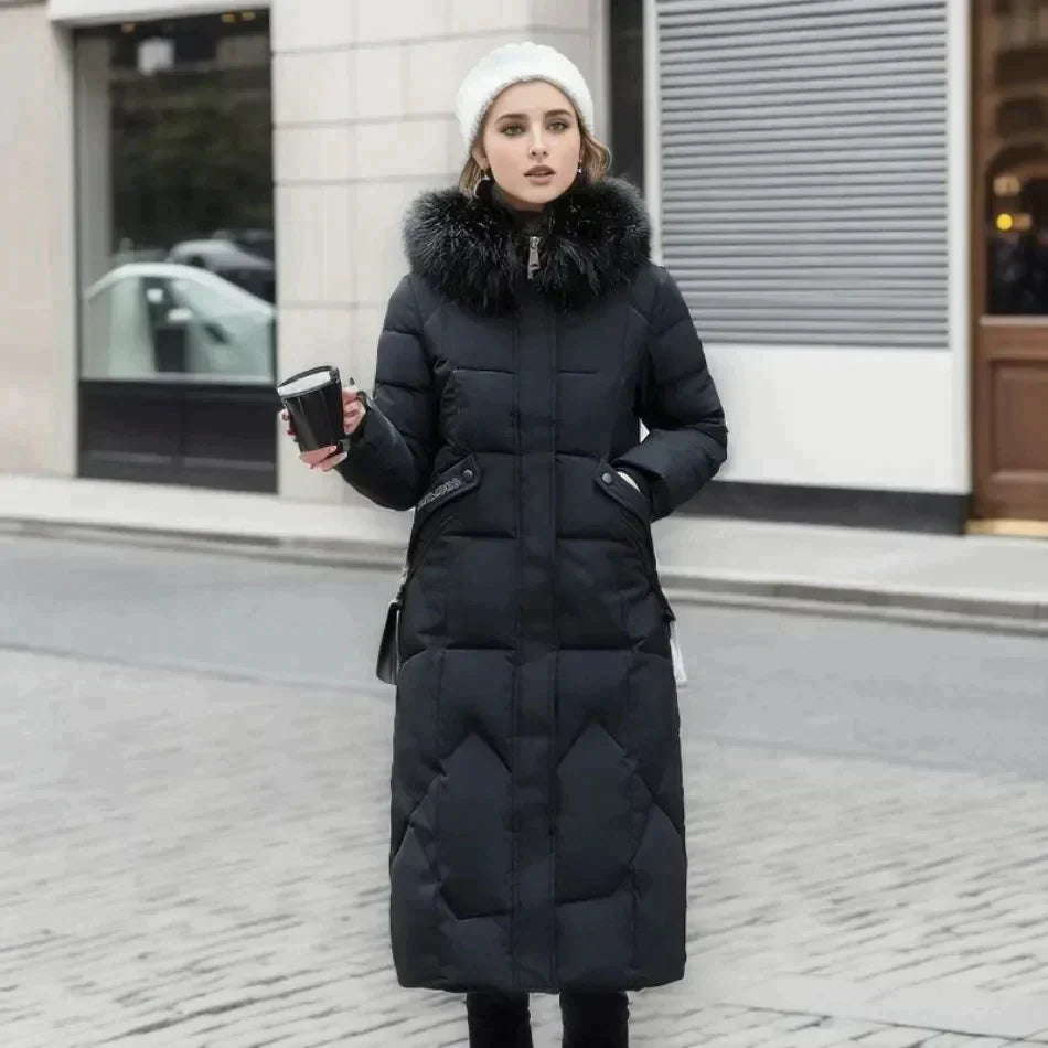 Manteau élégant pour femme en fausse fourrure de luxe