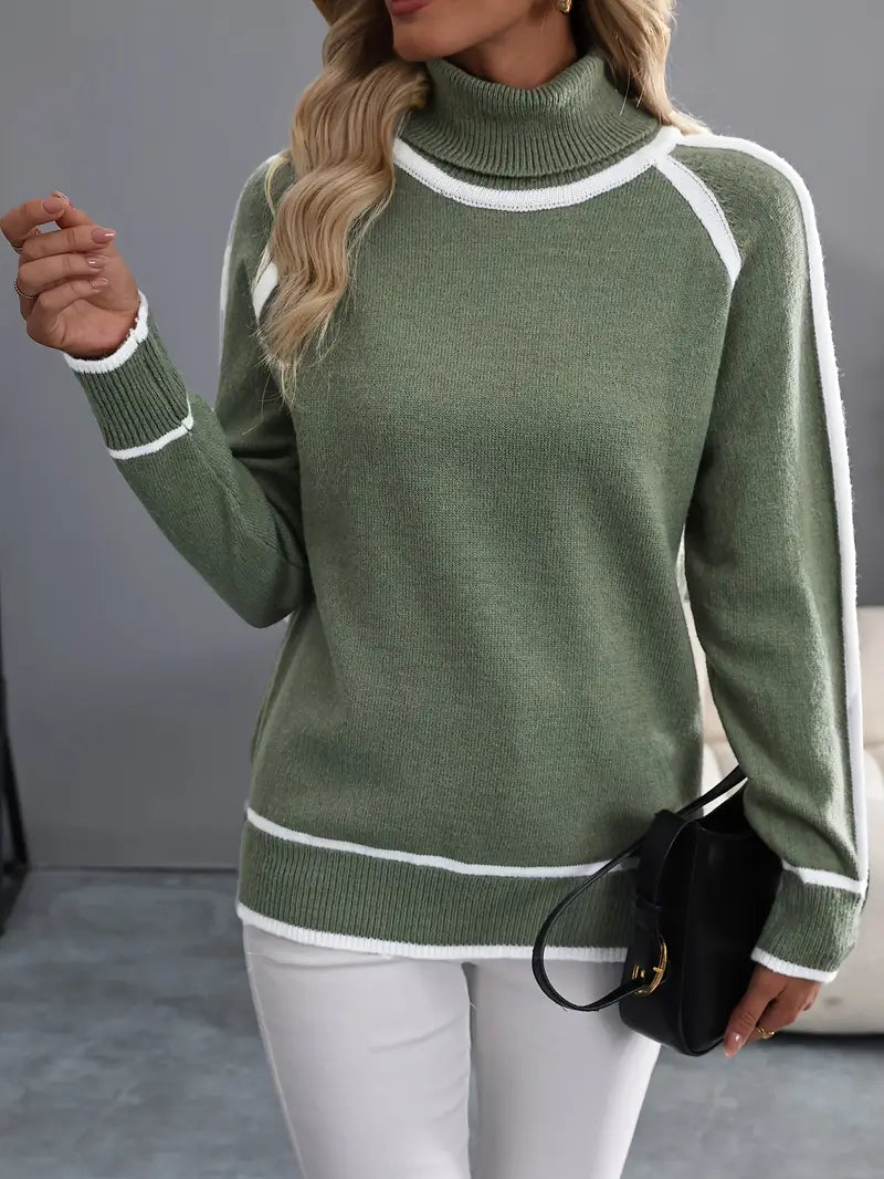 Pull col roulé femme chaud et confortable