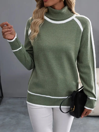 Pull col roulé femme chaud et confortable