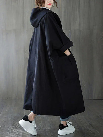 Manteau d'hiver long Damon capuche poches