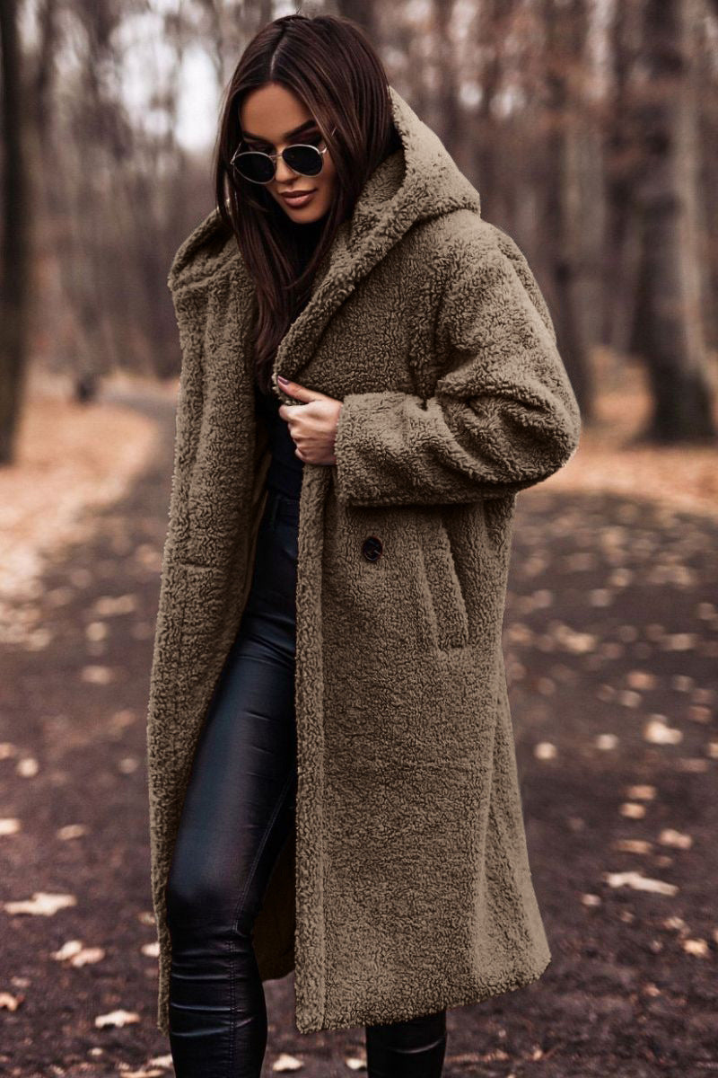 Manteau d'hiver en teddy doux pour femmes