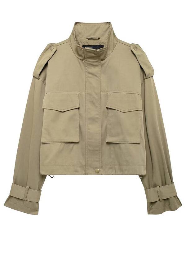 Veste cargo pratique avec fermeture éclair et poches
