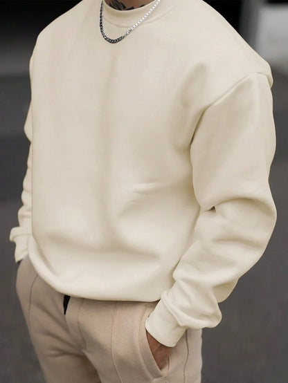 Sweat-shirt ras-du-cou confortable pour homme