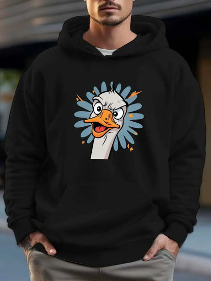 Hommes Pull à capuche Design canard Drôle