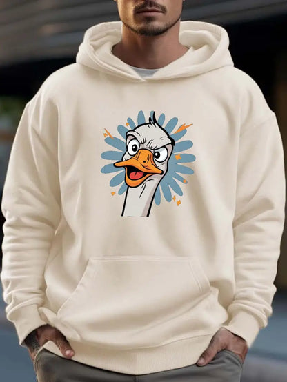Hommes Pull à capuche Design canard Drôle