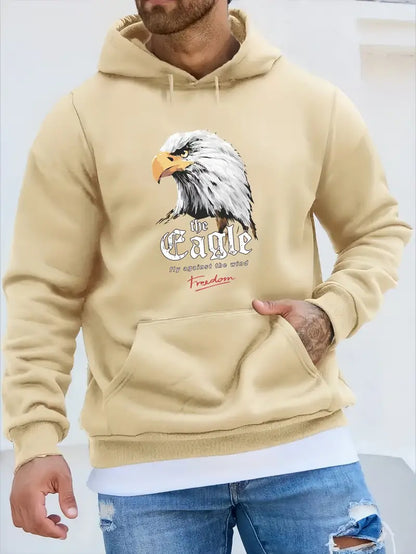 Sweatshirt à capuche homme motif aigle tendance