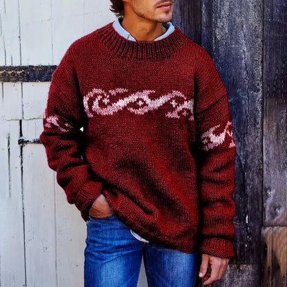 Pull en maille Surf pour hommes style marin