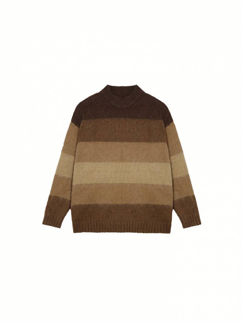 Pull-over homme col rond motif color block