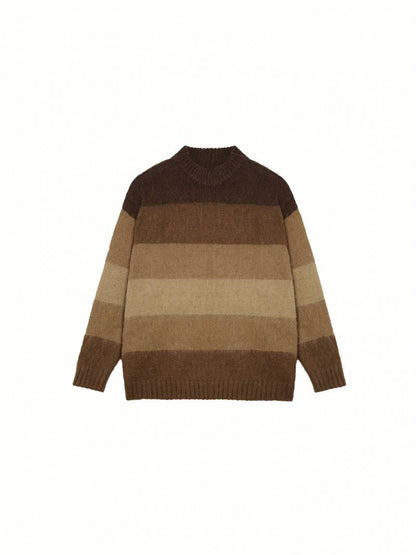 Pull-over homme col rond motif color block