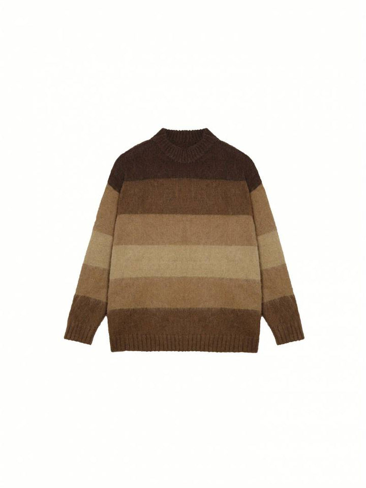 Pull-over homme col rond motif color block