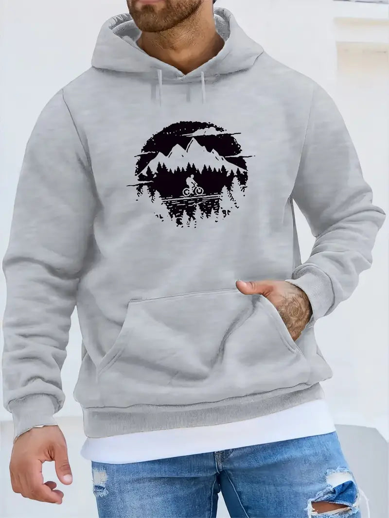 Sweat à capuche motard cool pour homme, style streetwear